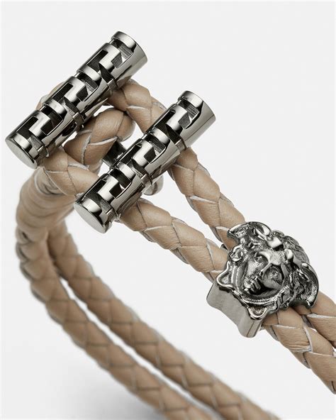 bracelet versace medusa|versace medusa leather bracelet.